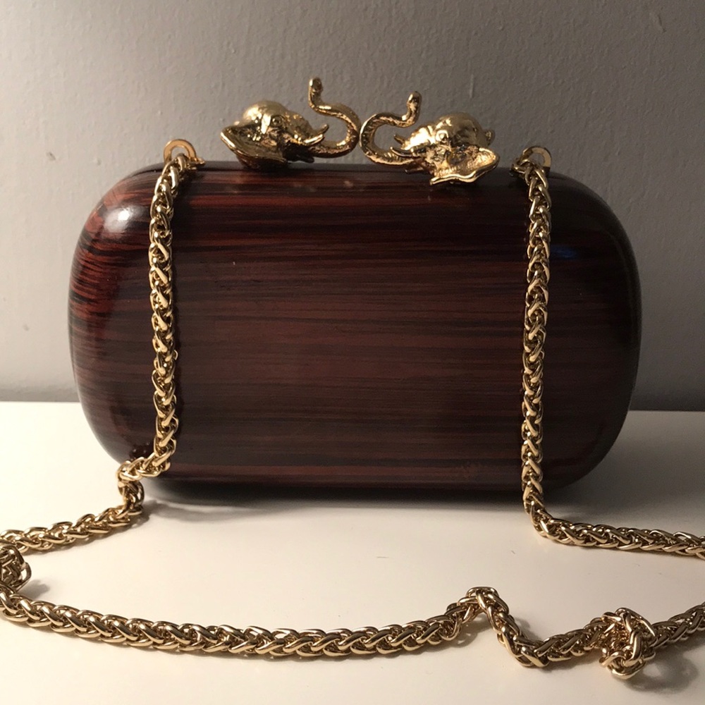 Tory Burch Kissing Elephants Minaudiere Clutch